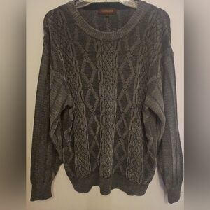 Cotedazur Women's Cozy Green Cable Knit Sweater Sz M